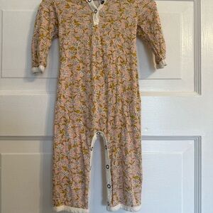 Milkbarn Magnolia Floral Kids Footie